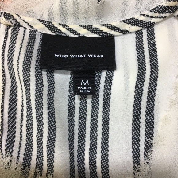 Who What Wear Sleeveless Striped Top M - Picture 5 of 8
